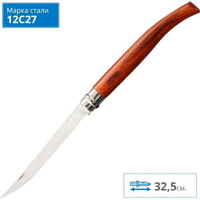 Нож филейный OPINEL №15, нержавеющая сталь, рукоять бубинга 243150 Нож филейный OPINEL №15, нержавеющая сталь, рукоять бубинга 243150