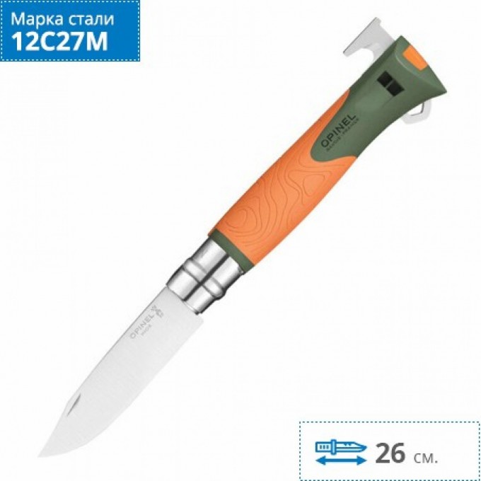 Нож OPINEL №12 EXPLORE c инструментом для удаления клещей 002454 Нож OPINEL №12 EXPLORE c инструментом для удаления клещей 002454