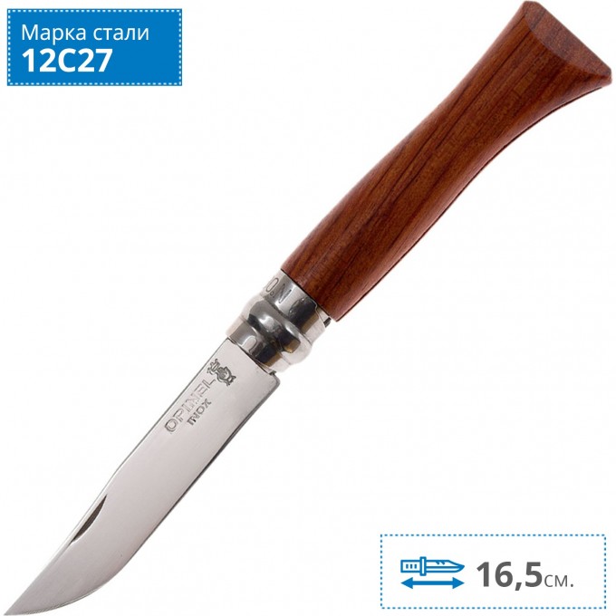 Нож OPINEL №6, нержавеющая сталь, рукоять дерево бубинга 226066 Нож OPINEL №6, нержавеющая сталь, рукоять дерево бубинга 226066