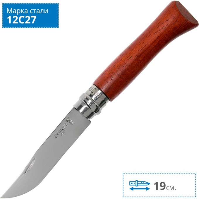 Нож OPINEL №8, нержавеющая сталь, рукоять дерево падук 226086 Нож OPINEL №8, нержавеющая сталь, рукоять дерево падук 226086
