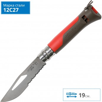 Нож OPINEL №8 OUTDOOR EARTH, красный 001714