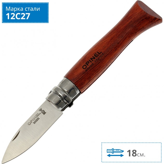 Нож OPINEL №9, для устриц, нержавеющая сталь, рукоять из дерева бука 001616 Нож OPINEL №9, для устриц, нержавеющая сталь, рукоять из дерева бука 001616