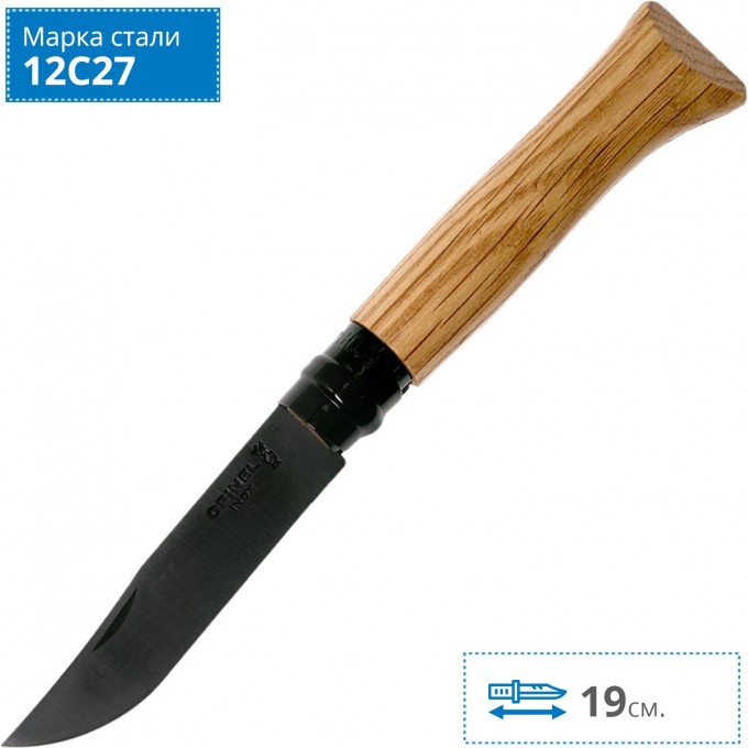 Нож OPINEL N°08 BLACK OAK 002172 Нож OPINEL N°08 BLACK OAK 002172